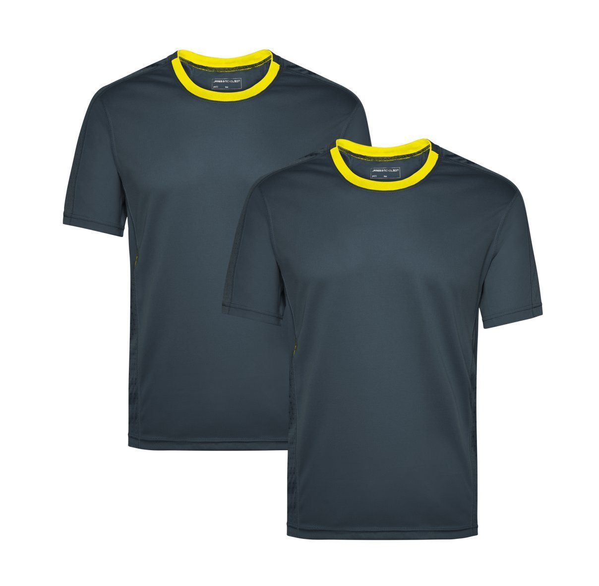 James & Nicholson Laufshirt Doppelpack Herren Kurzarm Laufshirt Running T-Shirt JN472 (Doppelpack, 2er-Pack) Atmungsaktiv und Feuchtigkeitsregulierend von James & Nicholson