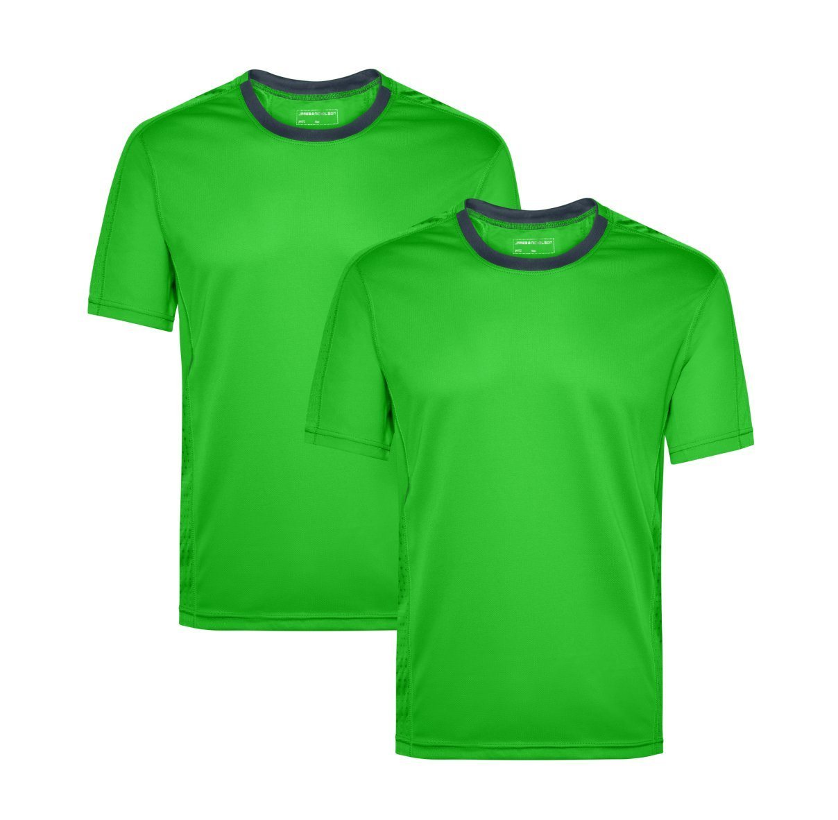 James & Nicholson Laufshirt Doppelpack Herren Kurzarm Laufshirt Running T-Shirt JN472 (Doppelpack, 2er-Pack) Atmungsaktiv und Feuchtigkeitsregulierend von James & Nicholson