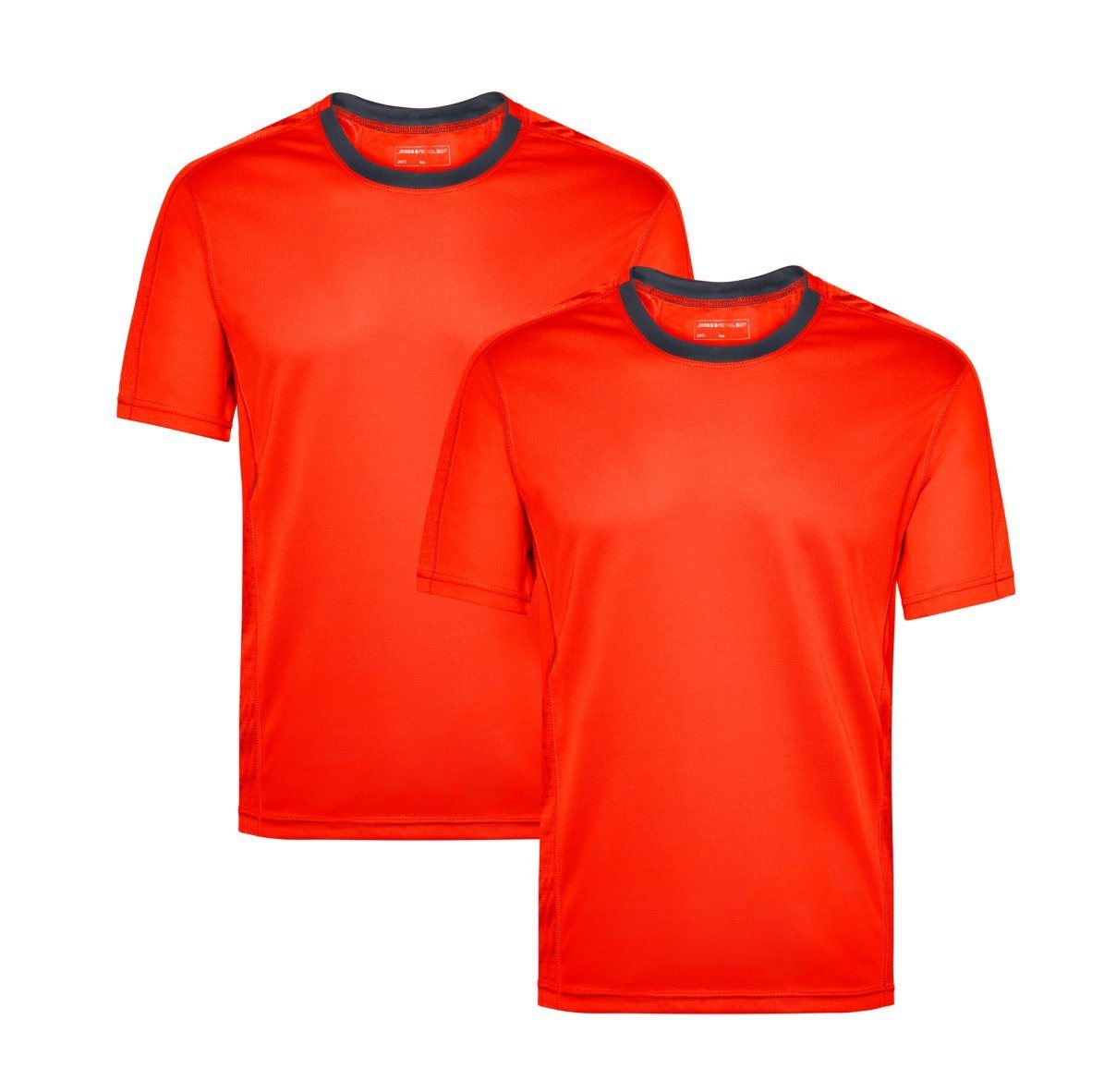 James & Nicholson Laufshirt Doppelpack Herren Kurzarm Laufshirt Running T-Shirt JN472 (Doppelpack, 2er-Pack) Atmungsaktiv und Feuchtigkeitsregulierend von James & Nicholson