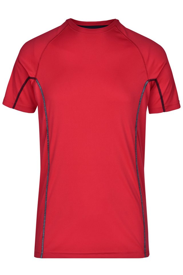 James & Nicholson Laufshirt Herren Sportshirt mit modischen, reflektierenden Details JN421 (Doppelpack, 2 Stück) Feuchtigkeitsregulierend, atmungsaktiv und schnell trocknend von James & Nicholson