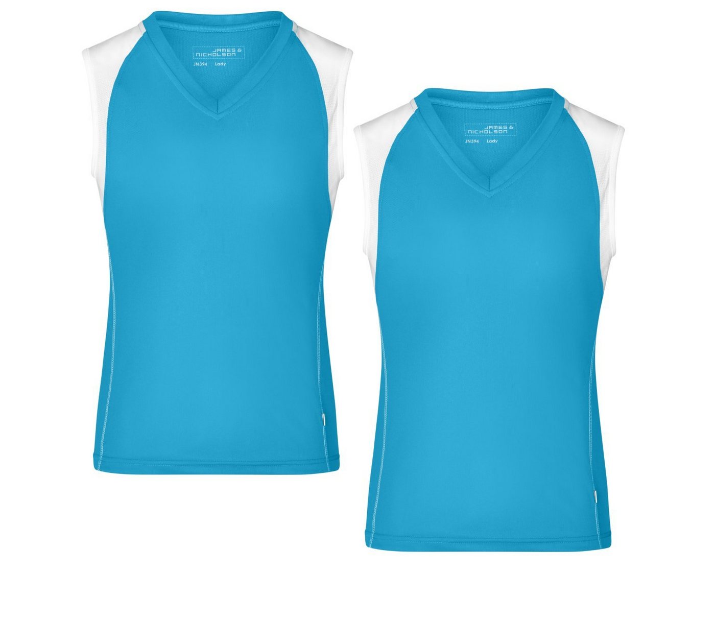 James & Nicholson Lauftop Doppepack Atmungsaktives Damen Running Top JN394 (Doppelpack, 2er-Pack) Feuchtigkeitsregulierend von James & Nicholson