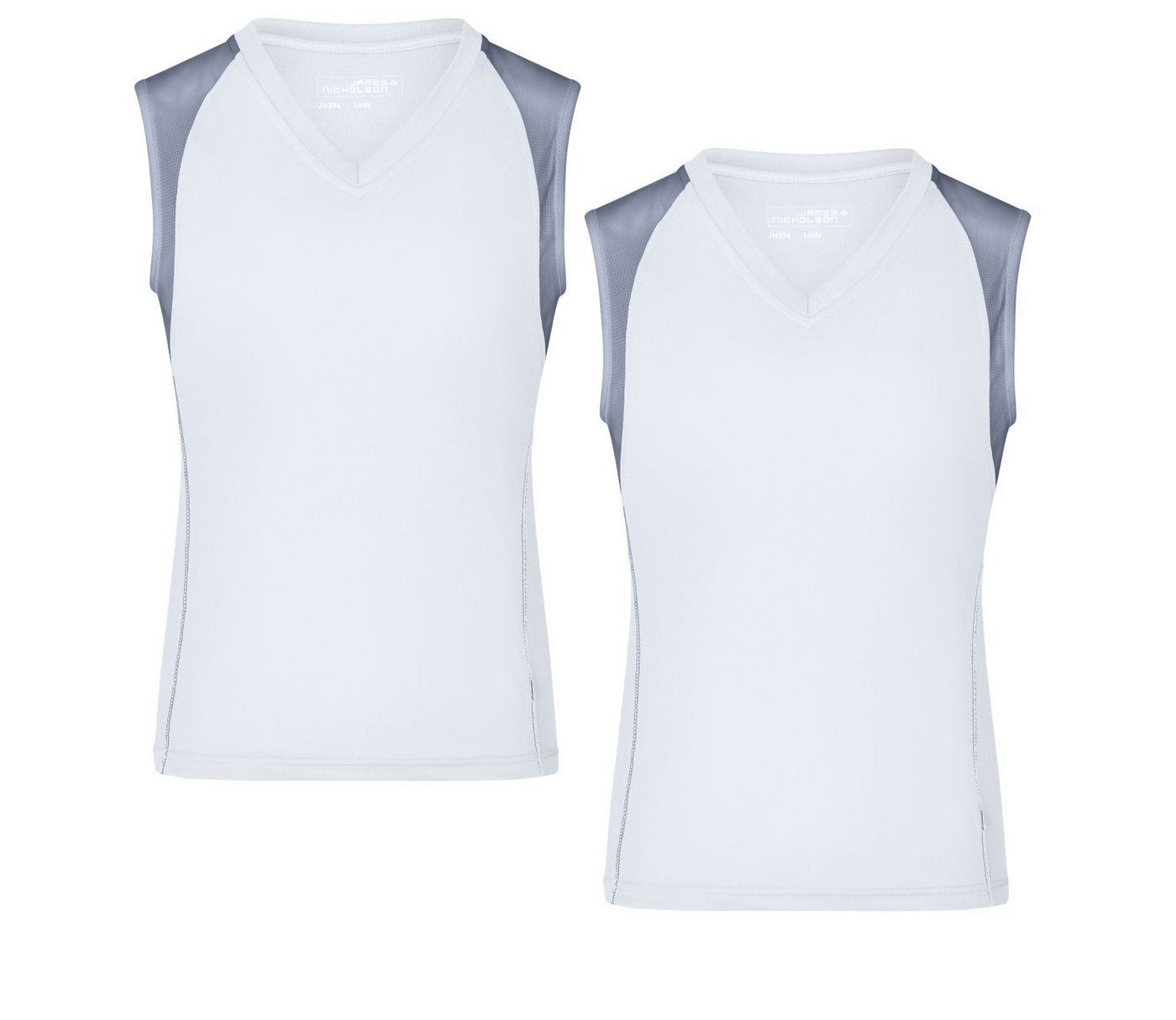 James & Nicholson Lauftop Doppepack Atmungsaktives Damen Running Top JN394 (Doppelpack, 2er-Pack) Feuchtigkeitsregulierend von James & Nicholson