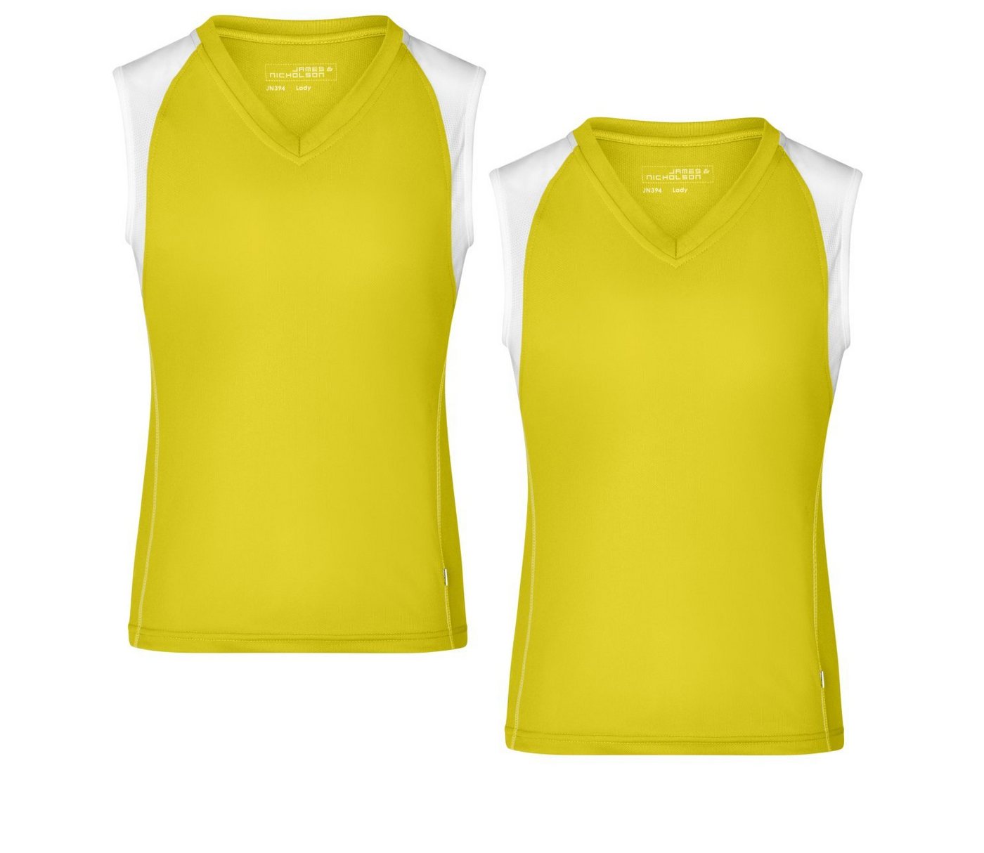 James & Nicholson Lauftop Doppepack Atmungsaktives Damen Running Top JN394 (Doppelpack, 2er-Pack) Feuchtigkeitsregulierend von James & Nicholson