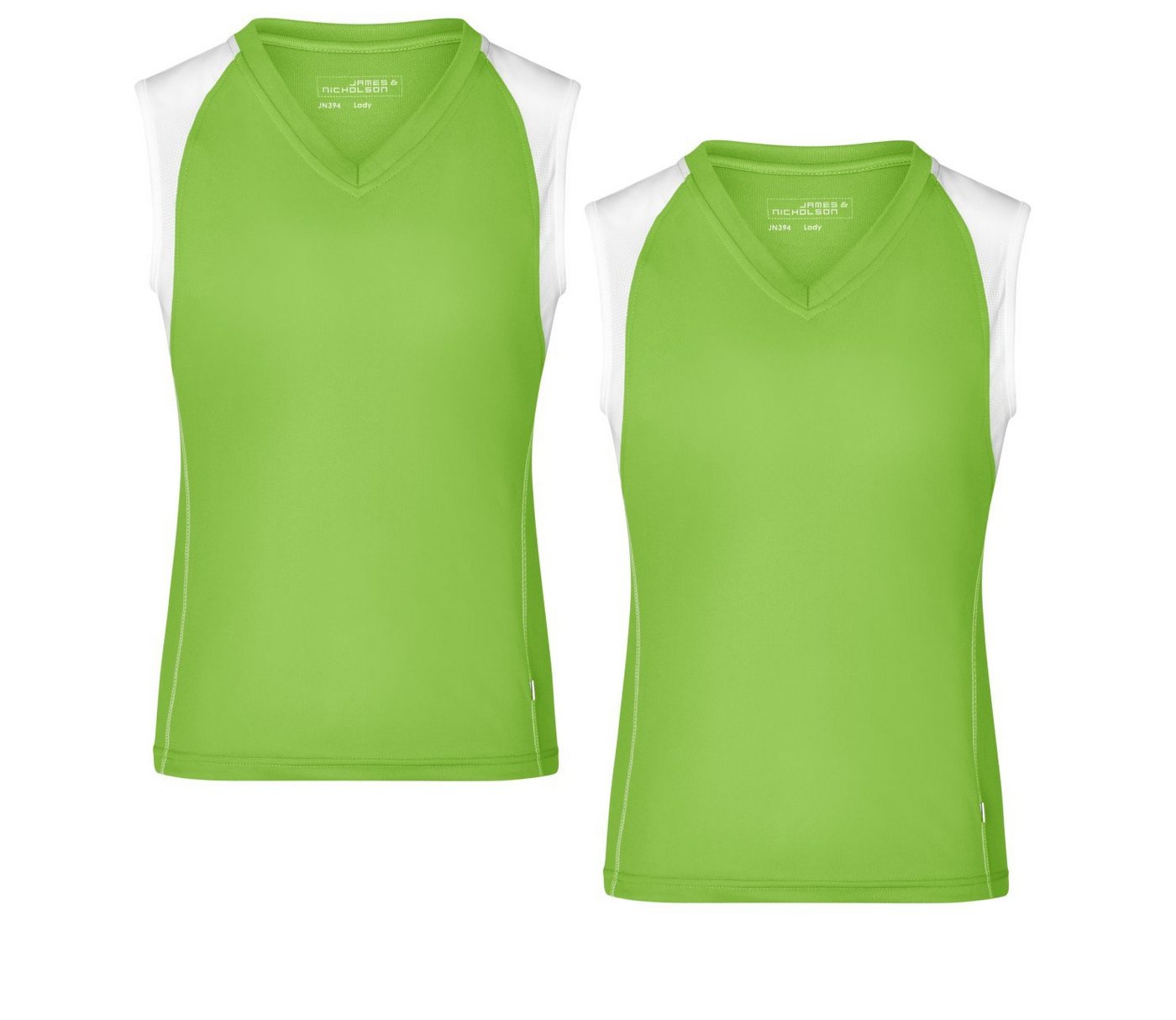 James & Nicholson Lauftop Doppepack Atmungsaktives Damen Running Top JN394 (Doppelpack, 2er-Pack) Feuchtigkeitsregulierend von James & Nicholson