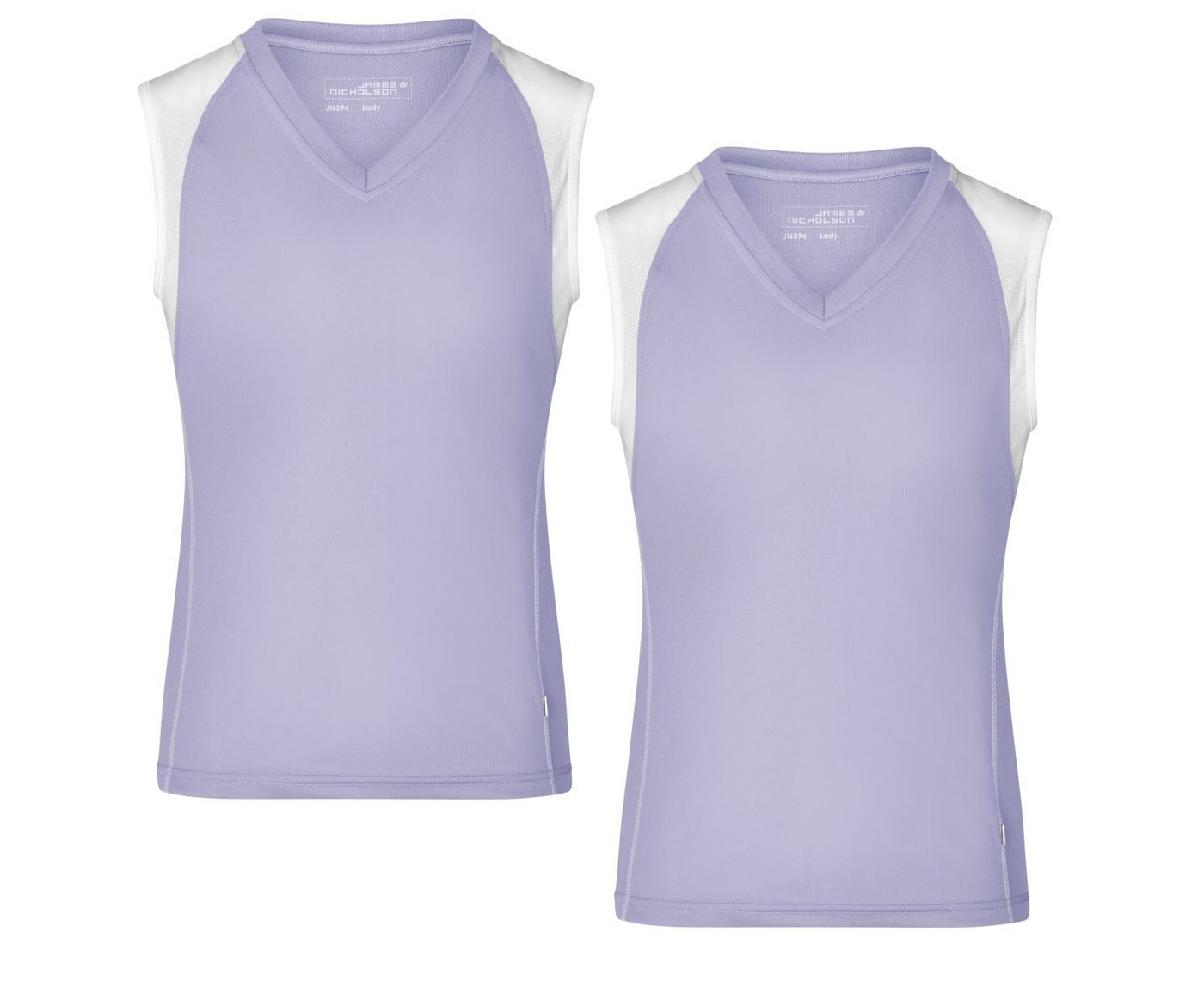 James & Nicholson Lauftop Doppepack Atmungsaktives Damen Running Top JN394 (Doppelpack, 2er-Pack) Feuchtigkeitsregulierend von James & Nicholson