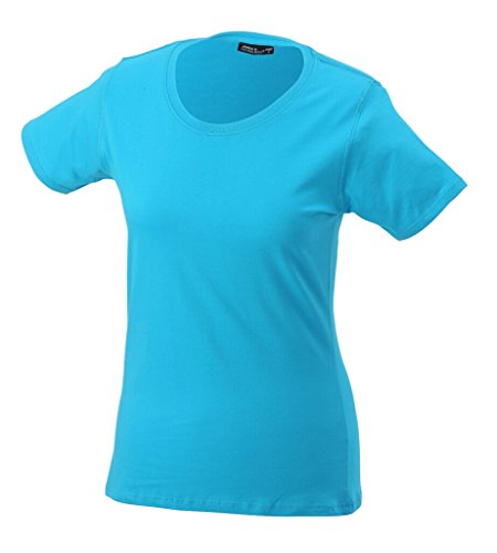 James & Nicholson Leicht tailliertes T-Shirt aus Single-Jersey (L, Turquoise) von James & Nicholson