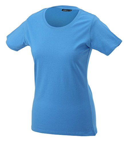 James & Nicholson Leicht tailliertes T-Shirt aus Single-Jersey (XXL, Aqua) von James & Nicholson