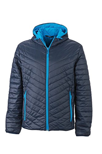 James & Nicholson Leichte Wendejacke mit Dupont™ Sorona® Wattierung (XL, Navy/Aqua) von James & Nicholson