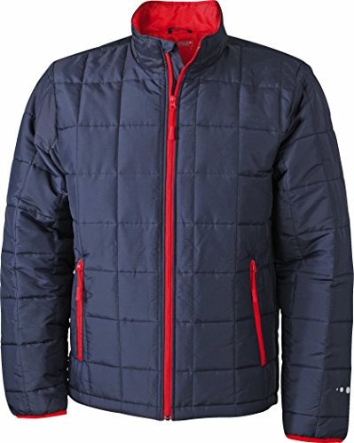 James & Nicholson Men's Padded Light Weight Jacket M,Navy/Red von James & Nicholson