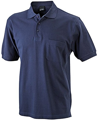 James & Nicholson Men's Polo Pocket | navy | 3XL im digatex-package von James & Nicholson