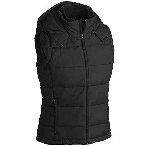 James & Nicholson - Modische Herren-Steppweste mit abnehmbarer Kapuze / black, M von James & Nicholson