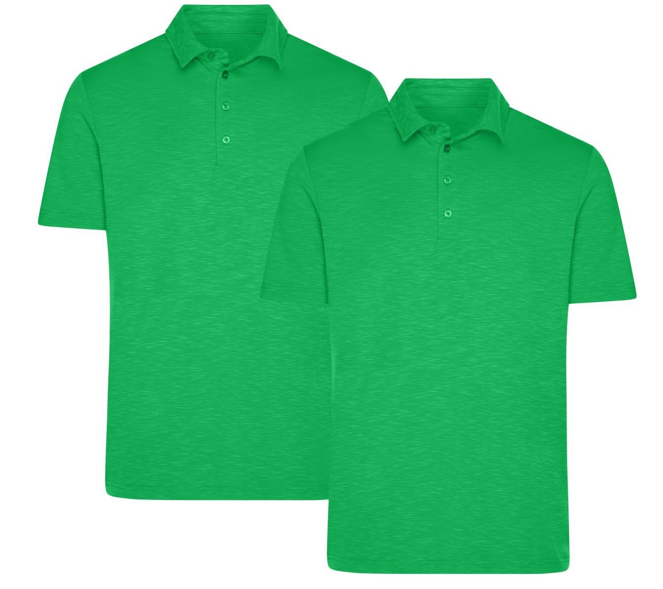 James & Nicholson Poloshirt Attraktives Herren Funktionspolo im Doppelpack Poloshirt JN752 (Doppelpack, 2er-Pack) Flammgarn Single-Jersey von James & Nicholson