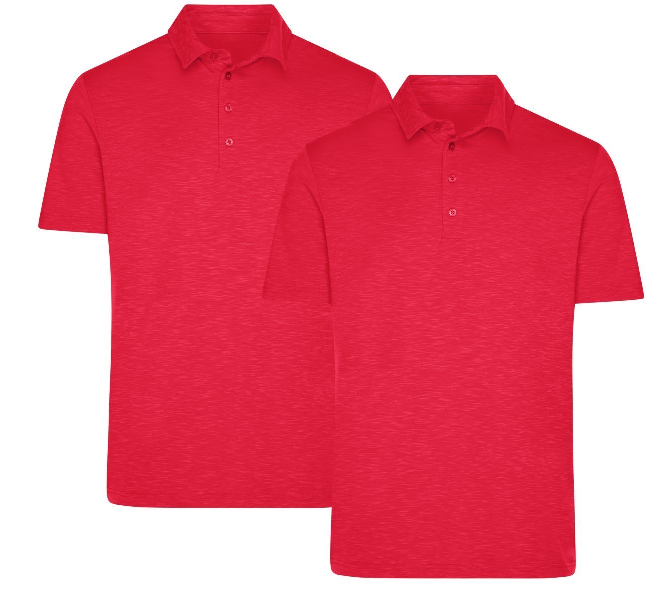 James & Nicholson Poloshirt Attraktives Herren Funktionspolo im Doppelpack Poloshirt JN752 (Doppelpack, 2er-Pack) Flammgarn Single-Jersey von James & Nicholson