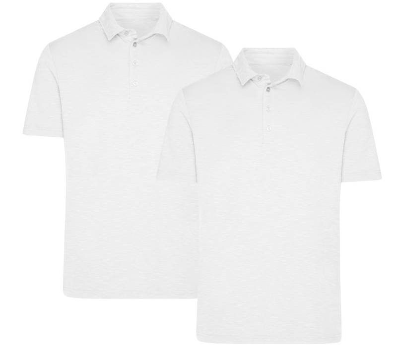 James & Nicholson Poloshirt Attraktives Herren Funktionspolo im Doppelpack Poloshirt JN752 (Doppelpack, 2er-Pack) Flammgarn Single-Jersey von James & Nicholson
