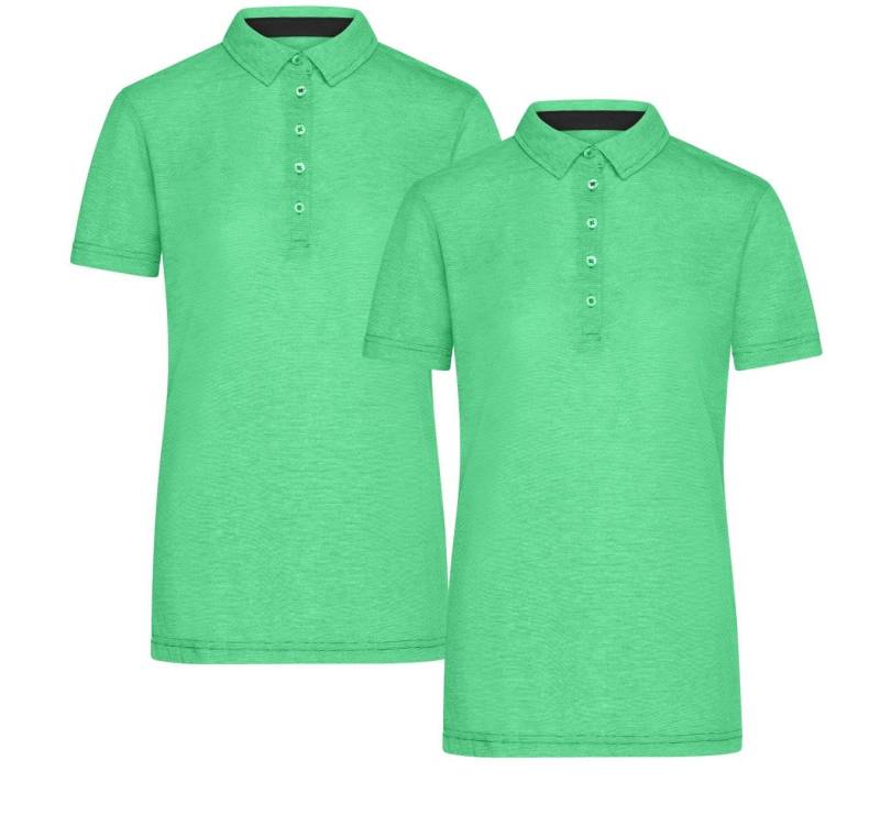 James & Nicholson Poloshirt Doppelpack Damen Funktionspolo für Freizeit und Sport Polo JN753 (Doppelpack, 2er-Pack) Atmungsaktiv, feuchtigkeitsregulierend und schnelltrocknend von James & Nicholson