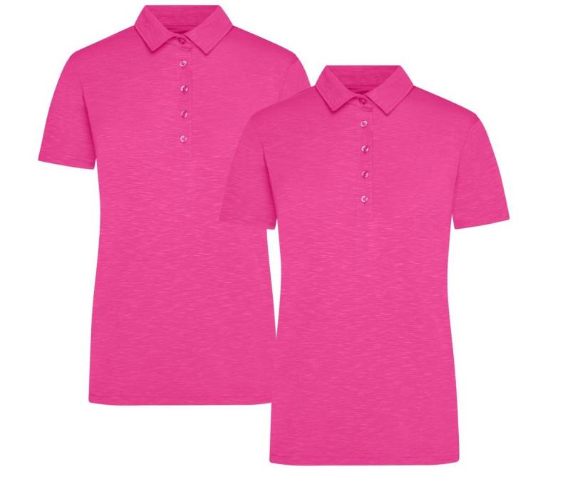 James & Nicholson Poloshirt Doppelpack Damen Funktionspolo für Freizeit und Sport Polo JN751 (Doppelpack, 2er-Pack) Atmungsaktiv und feuchtigkeitsregulierend, schnelltrocknend von James & Nicholson