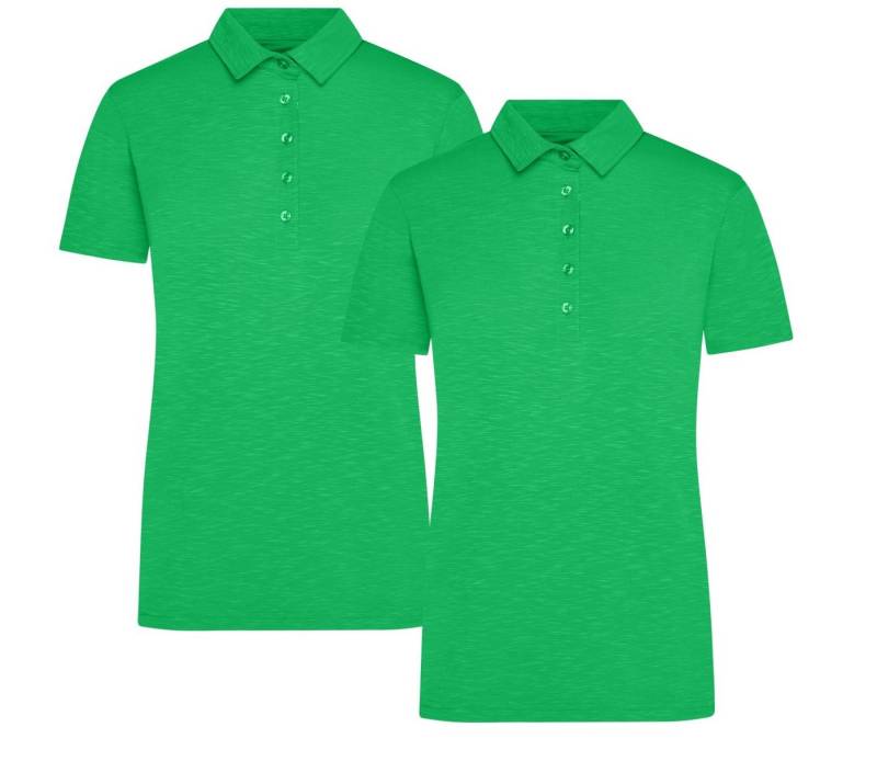 James & Nicholson Poloshirt Doppelpack Damen Funktionspolo für Freizeit und Sport Polo JN751 (Doppelpack, 2er-Pack) Atmungsaktiv und feuchtigkeitsregulierend, schnelltrocknend von James & Nicholson