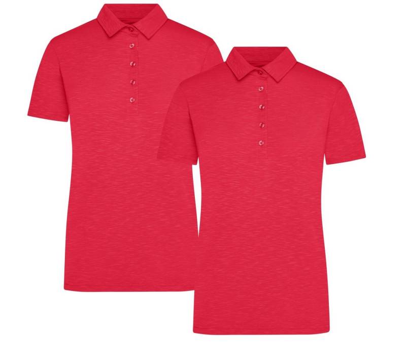 James & Nicholson Poloshirt Doppelpack Damen Funktionspolo für Freizeit und Sport Polo JN751 (Doppelpack, 2er-Pack) Atmungsaktiv und feuchtigkeitsregulierend, schnelltrocknend von James & Nicholson