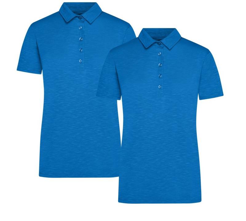 James & Nicholson Poloshirt Doppelpack Damen Funktionspolo für Freizeit und Sport Polo JN751 (Doppelpack, 2er-Pack) Atmungsaktiv und feuchtigkeitsregulierend, schnelltrocknend von James & Nicholson