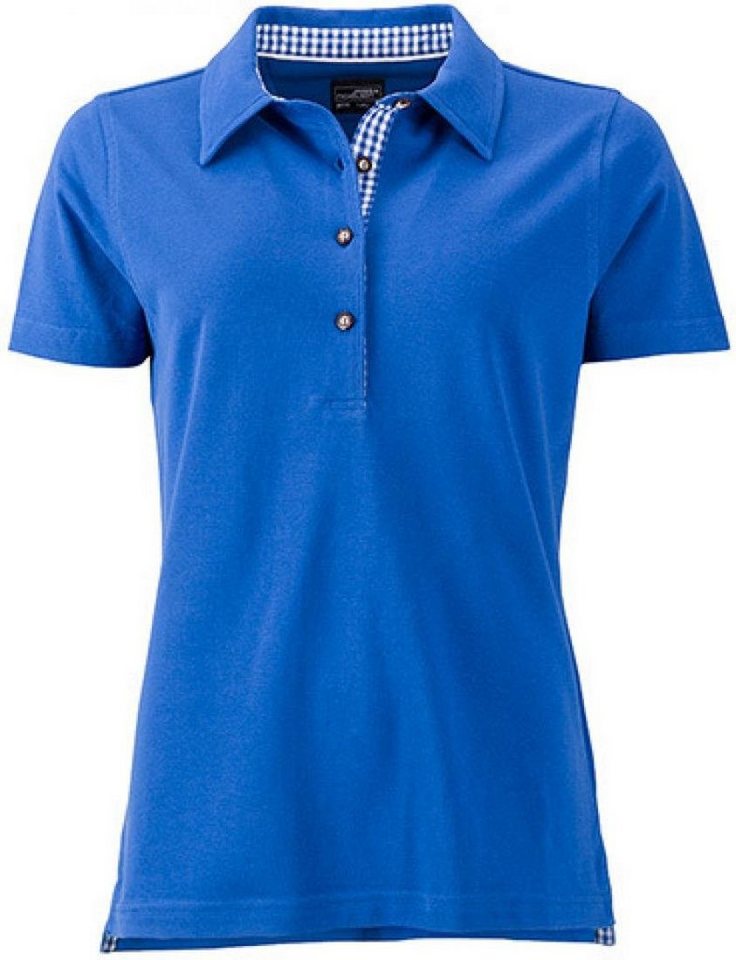 James & Nicholson Poloshirt Damen Traditional Polo / Trachtenknöpfe aus Horn-Imitat von James & Nicholson