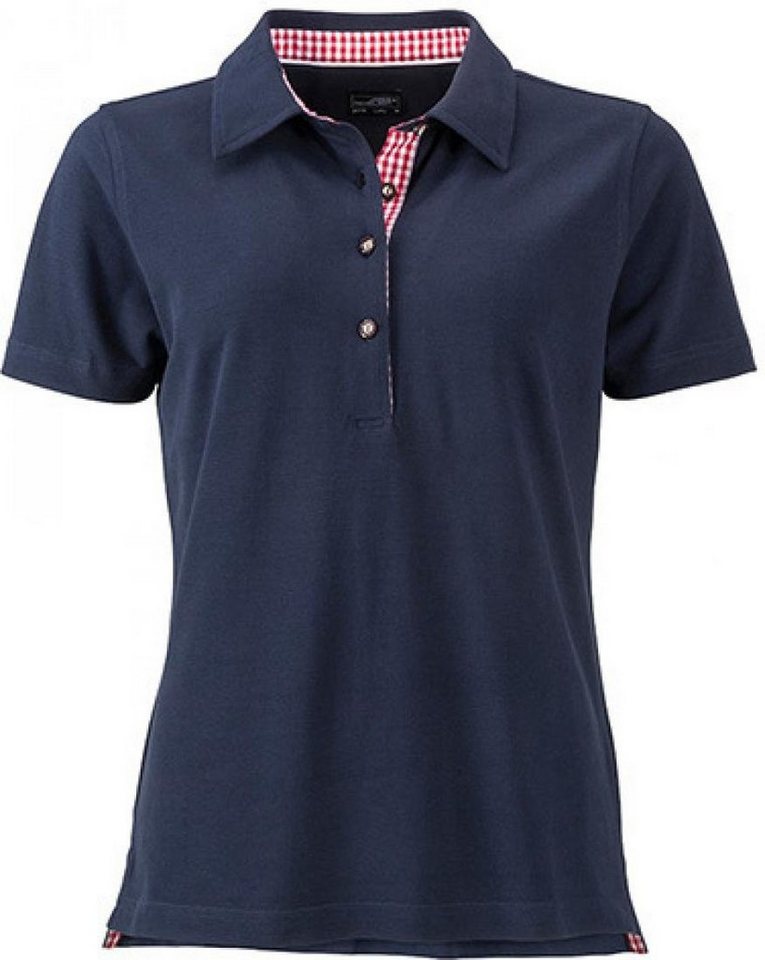 James & Nicholson Poloshirt Damen Traditional Polo / Trachtenknöpfe aus Horn-Imitat von James & Nicholson