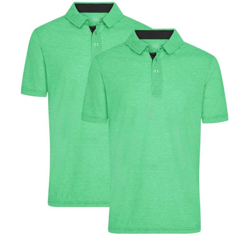 James & Nicholson Poloshirt Herren Funktionspolo im Doppelpack Single Jersey Qualität JN754 (Doppelpack, 2er-Pack) Atmungsaktiv und Feuchtigkeitsregulierend von James & Nicholson