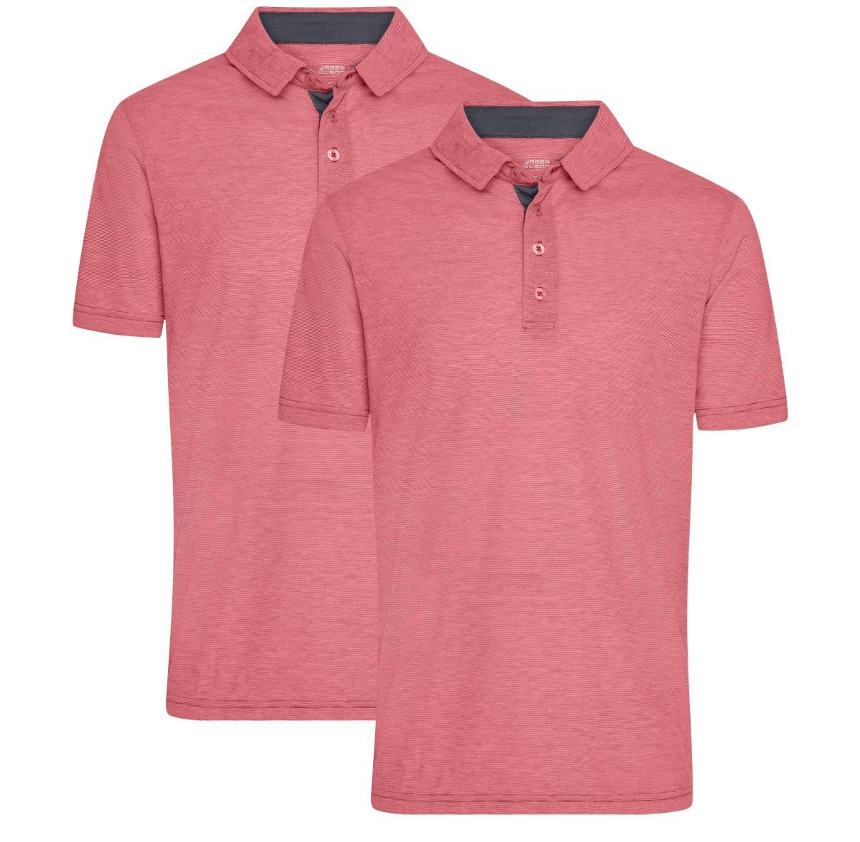 James & Nicholson Poloshirt Herren Funktionspolo im Doppelpack Single Jersey Qualität JN754 (Doppelpack, 2er-Pack) Atmungsaktiv und Feuchtigkeitsregulierend von James & Nicholson