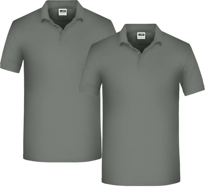 James & Nicholson Poloshirt Doppelpack Herren Poloshirt BIO Workwear Polo JN874 (Doppelpack, 2er-Pack) Pflegeleichtes und strapazierfähiges Polo von James & Nicholson