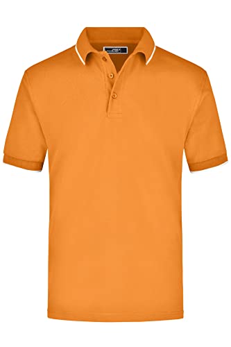 James & Nicholson Poloshirt Kontrast - Farblich akzentuiertes Poloshirt aus gekämmter Baumwolle | Farbe: orange/White | Grösse: 3XL von James & Nicholson