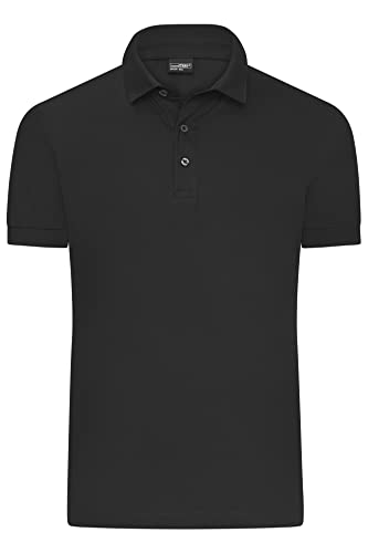 James & Nicholson Regular-Fit Herren Polohemd in Premiumqualität - Hochwertiges Polo in Single-Jersey Qualität und mit Regular-Fit | Farbe: black | Grösse: 3XL von James & Nicholson