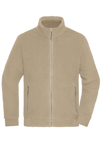 James & Nicholson Sherpa Jacket - Modische Sherpa Jacke für Arbeit und Freizeit | Farbe: stone | Grösse: XL von James & Nicholson