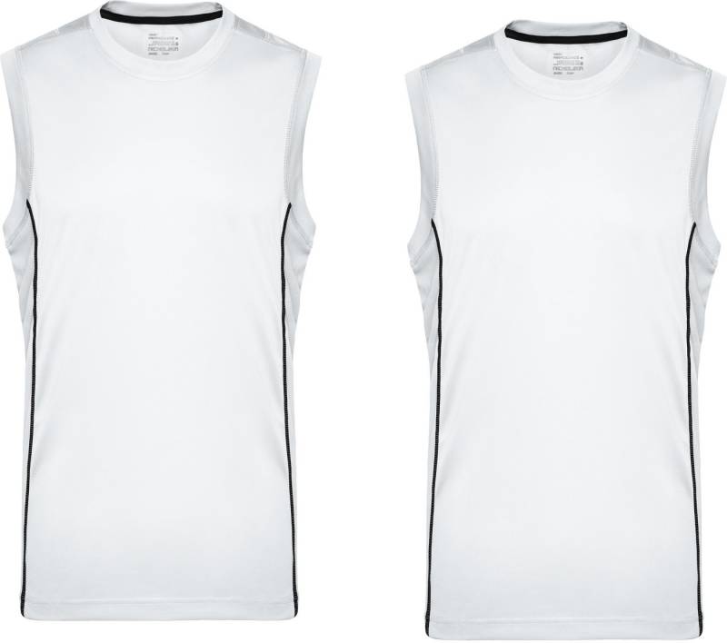 James & Nicholson Sporttop Doppelpack Herren Sporttop mit modischen reflektierenden Details JN423 (Spar-Set, 2er-Pack) Feuchtigkeitsregulierend, atmungsaktiv und schnell trocknend von James & Nicholson