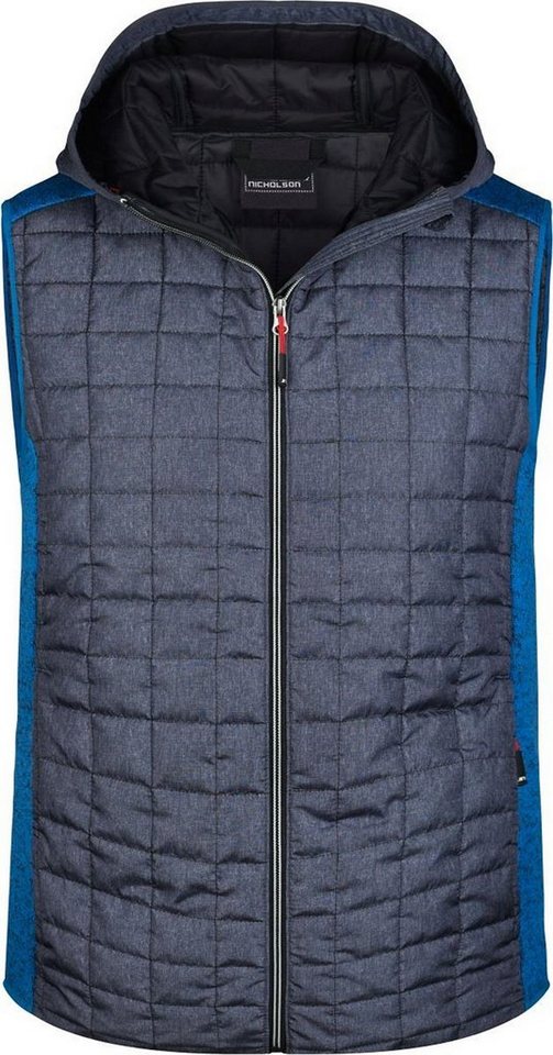 James & Nicholson Steppweste James & Nicholson, JN768 Herren Strick Hybrid Gilet von James & Nicholson