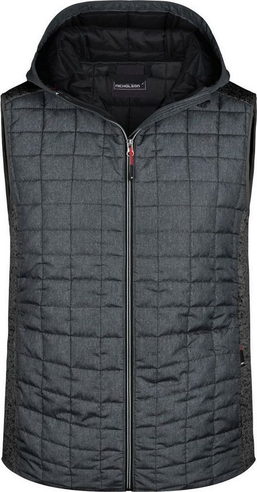 James & Nicholson Steppweste James & Nicholson, JN768 Herren Strick Hybrid Gilet von James & Nicholson