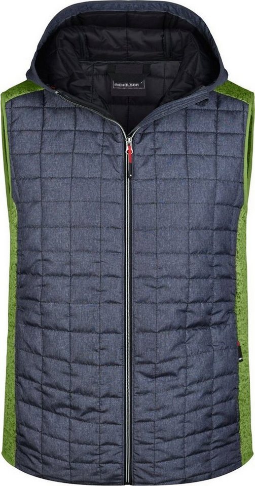 James & Nicholson Steppweste James & Nicholson, JN768 Herren Strick Hybrid Gilet von James & Nicholson