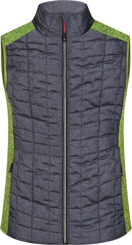 James & Nicholson Steppweste James & Nicholson JN 739 Damen Hybrid Strickfleece Gilet von James & Nicholson