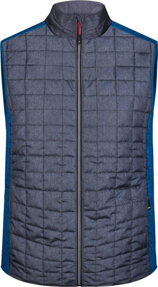 James & Nicholson Steppweste James & Nicholson JN 740 Herren Hybrid Strickfleece Gilet von James & Nicholson