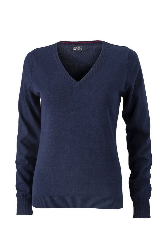 James & Nicholson Strickpullover JN 658 Damen V-Neck Pullover Leichte Strickqualität von James & Nicholson