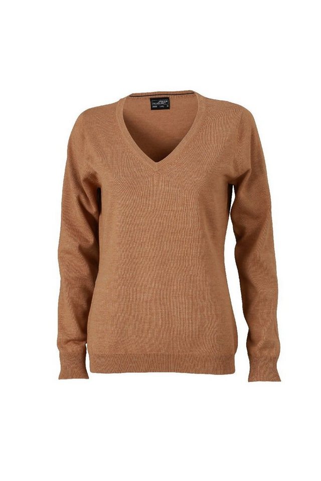 James & Nicholson Strickpullover JN 658 Damen V-Neck Pullover Leichte Strickqualität von James & Nicholson