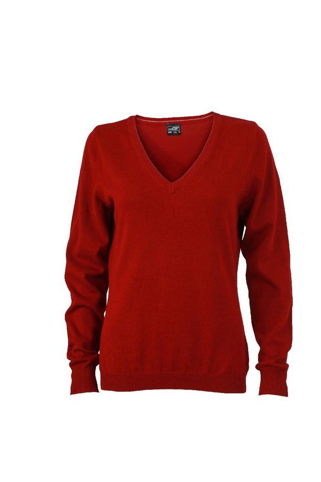 James & Nicholson Strickpullover JN 658 Damen V-Neck Pullover Leichte Strickqualität von James & Nicholson