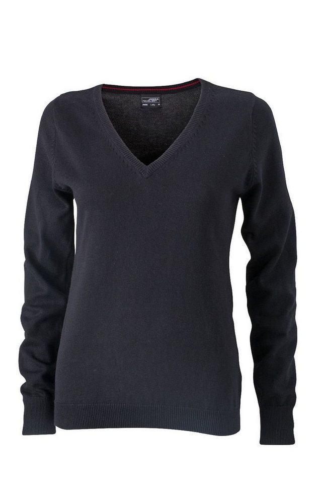 James & Nicholson Strickpullover JN 658 Damen V-Neck Pullover Leichte Strickqualität von James & Nicholson