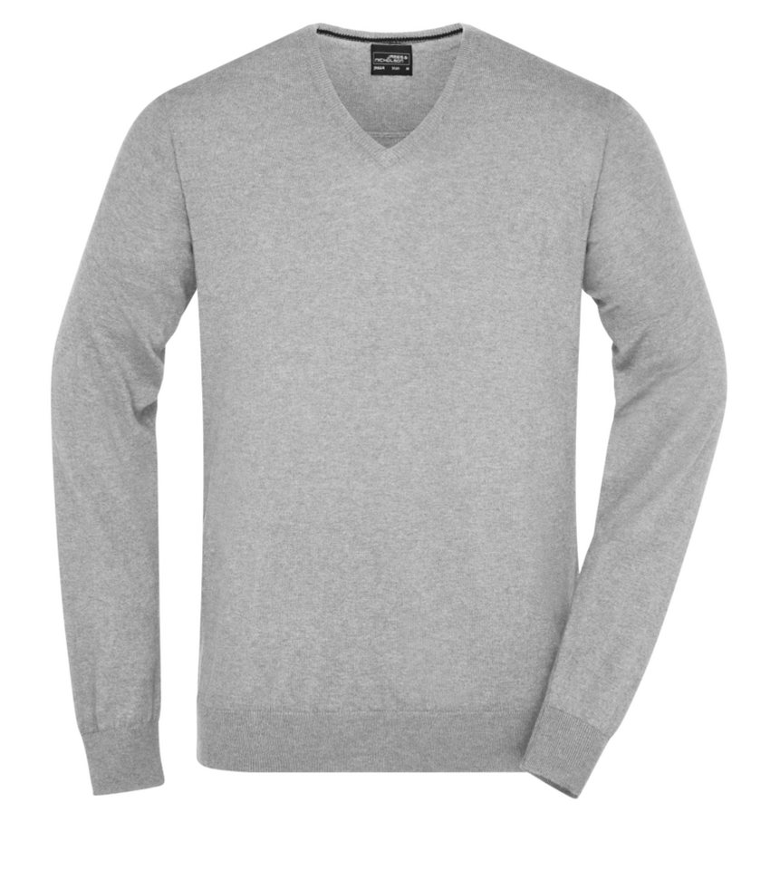 James & Nicholson Strickpullover Klassischer Herren Strickpullover Men's Pullover JN664 mit Seide- und Kaschmir-Anteil von James & Nicholson