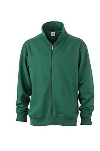 James & Nicholson Sweat-Jacke mit Stehkragen und Reißverschluss (L, Dark-Green) von James & Nicholson