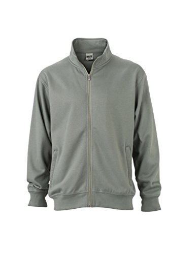 James & Nicholson Sweat-Jacke mit Stehkragen und Reißverschluss (L, Dark-Grey) von James & Nicholson