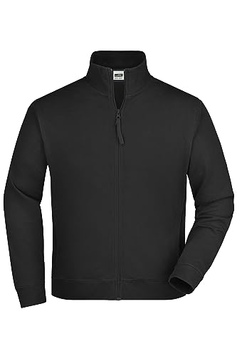 James & Nicholson Sweatjacke French Terry - Hochwertige Sweatjacke für Damen und Herren | Farbe: black | Grösse: 3XL von James & Nicholson