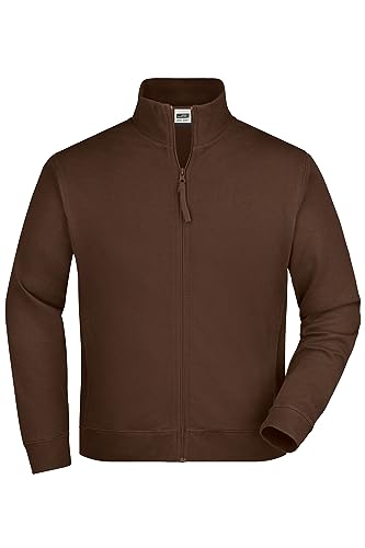 James & Nicholson Sweatjacke French Terry - Hochwertige Sweatjacke für Damen und Herren | Farbe: brown | Grösse: XL von James & Nicholson
