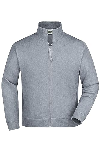 James & Nicholson Sweatjacke French Terry - Hochwertige Sweatjacke für Damen und Herren | Farbe: grey-heather | Grösse: L von James & Nicholson