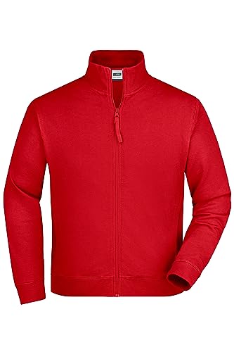 James & Nicholson Sweatjacke French Terry - Hochwertige Sweatjacke für Damen und Herren | Farbe: red | Grösse: XL von James & Nicholson