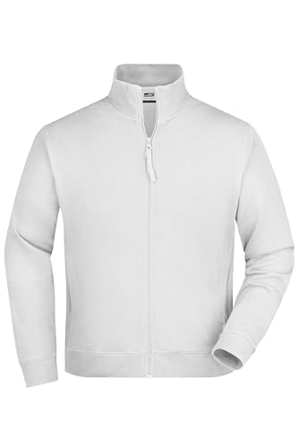 James & Nicholson Sweatjacke French Terry - Hochwertige Sweatjacke für Damen und Herren | Farbe: white | Grösse: M von James & Nicholson