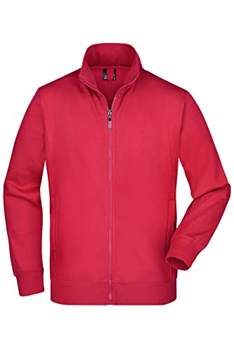 James & Nicholson Sweatjacke - Klassische Sweatjacke mit Stehkragen für Damen und Herren | Farbe: red | Grösse: L von James & Nicholson